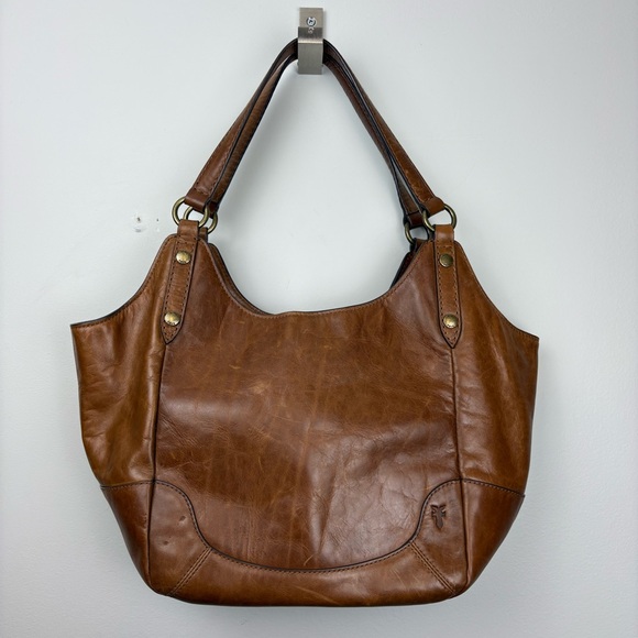 Frye Handbags - Womens Frye Melissa Four Poster Leather Hobo Bag Brown Style DB1488